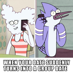 Yeah totally, bring your friends. Not awkward at all. Don&rsquo;t miss all new Regular Show tonight at 6/5c! 