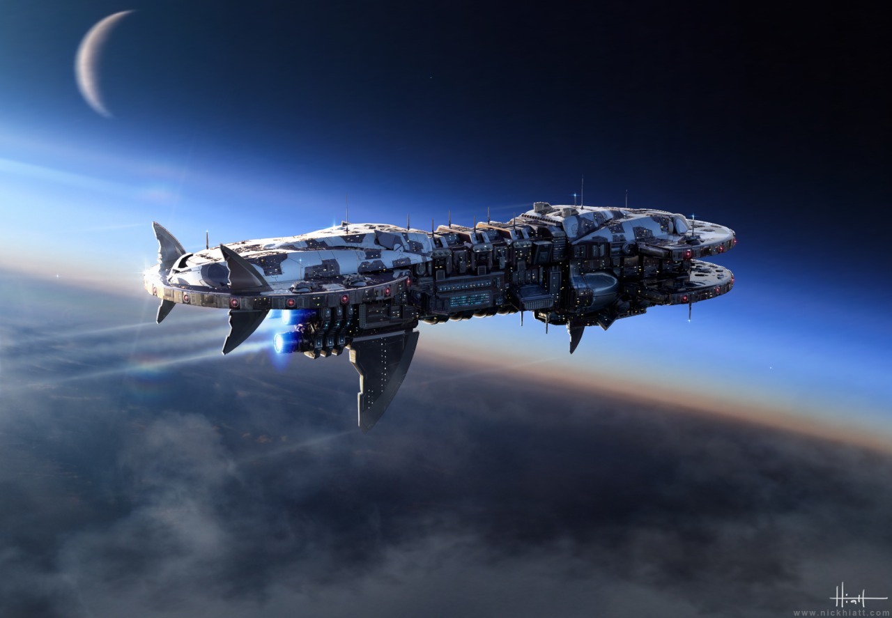 cinemagorgeous:  Sci-fi concept art by Nicholas Hiatt.