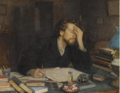 the-paintrist:russian-style:Leonid Pasternak - The Passion of creating, 1880sLeonid Osipovich Paster