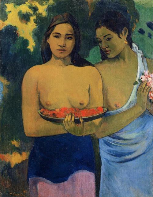 igormaglica:    Paul Gauguin (1848-1903), Two Tahitian Women, 1899. oil on canvas, 94 x 72 cm 