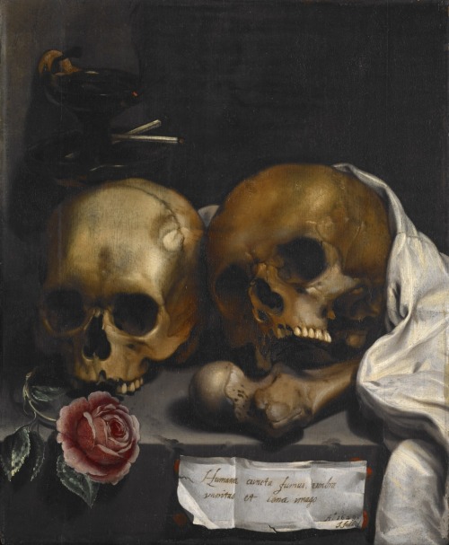 Vanitas Still Life (1629 / Oil on canvas) - J. FalkInscribed: Humana cuncta fumus, umbra, vanitas, e