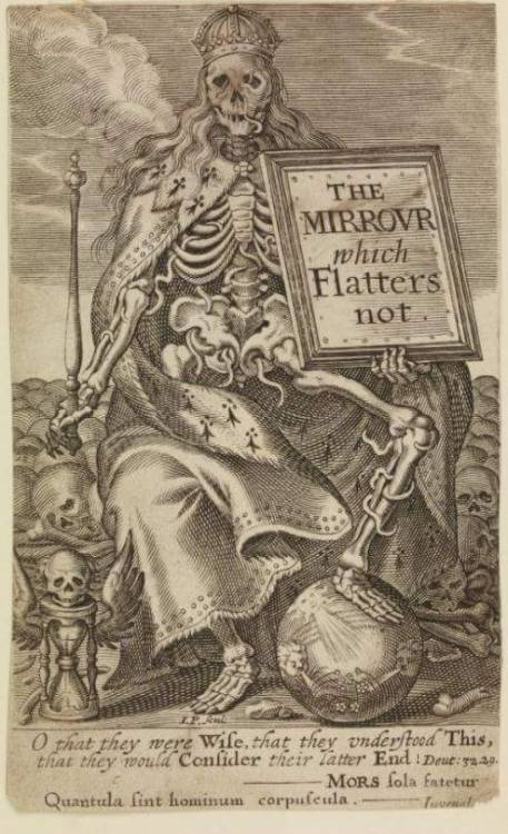 seasons-in-hell:“The Mirrour Which Flatters Not” - John Payne, 17th Century artist