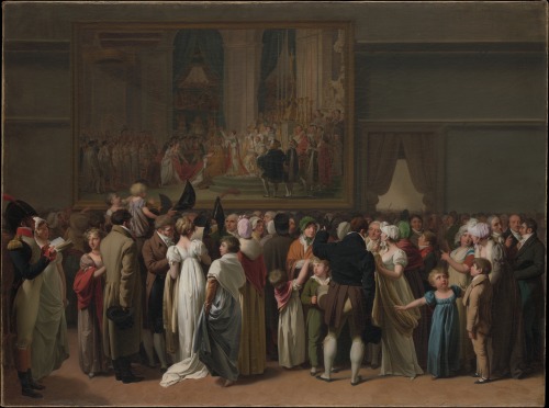 books0977:The Public Viewing David’s “Coronation” at the Louvre (1810). Louis Léopold Boilly (French