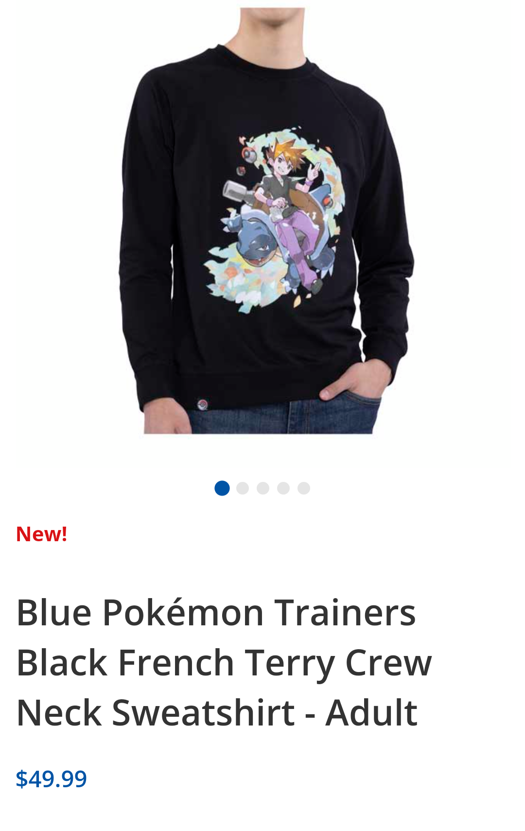 Dawn Pokémon Trainers White French Terry Crew Neck Sweatshirt - Adult