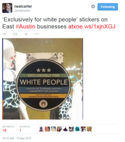 dreamyluigi:  Racist stickers found on East