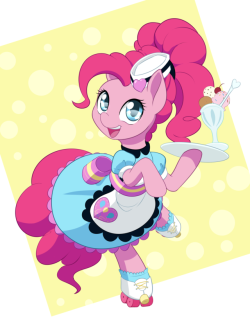 dstears:  Happy Pinkie Pie Day! Here’s Pinkie with her Equestria Girls outfit from the Coinky-Dink World short. 