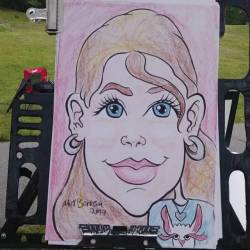 At Fellsmere Pond Doing Caricatures!  Come Down And Check Out The Lantern Walk. #Artistsontumblr