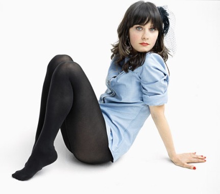 barestockings: Zooey Deschanel