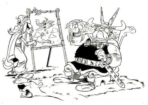 Illustrations I did for the end credits of Asterix and the Vikings.