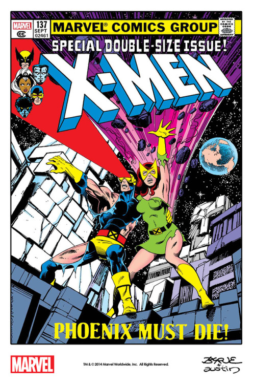 themarvelproject:Cyclops and Jean Grey by John Byrne and Terry Austin from the cover of Uncanny X-Me