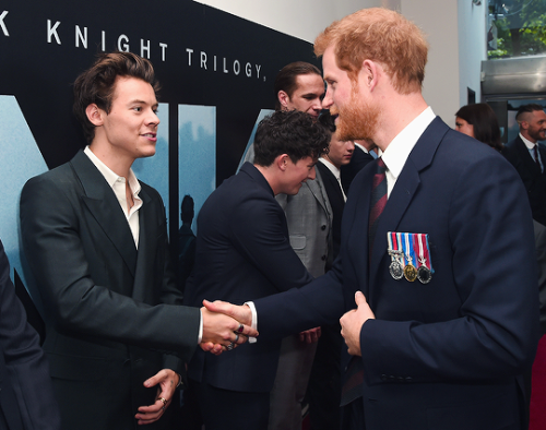 harrystylesdaily: Harry Styles and Prince Harry at the ‘Dunkirk’ World Premiere in London, July 13th