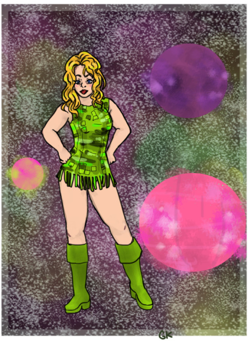 I drew Barbarella, The Queen of the Galaxy! 