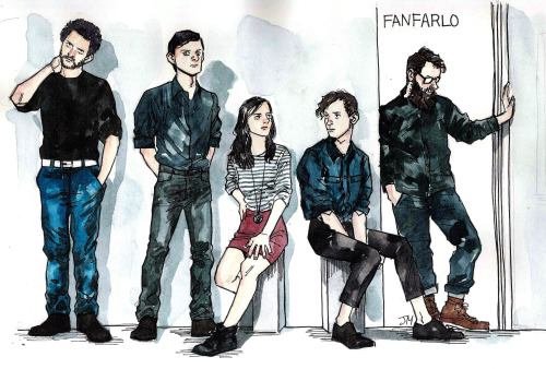 bandrawing:  100 Days band drawing challenge Day 20 - Fanfarlo