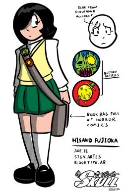  Here&rsquo;s a quick pic of a redesign I made for my character, Hisako  Fujioka, based off of feedback I got from one of my classes! Let me know  what you guys think! :D