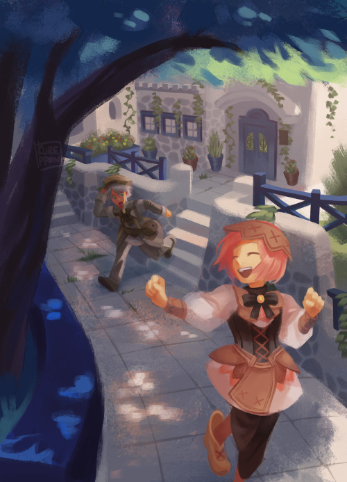 tsukure: My full piece for @rfadventurezine !!This was the hardest piece of background I ever had to