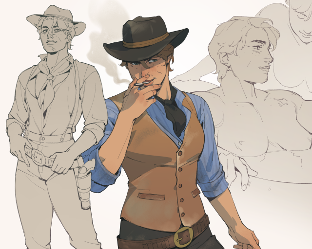 ladysantos:rdr2 but arthur is a butch woman