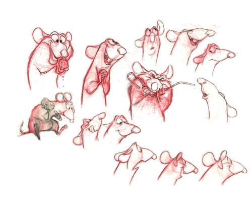 Character sketches for Ratatouille by Matt Nolte 