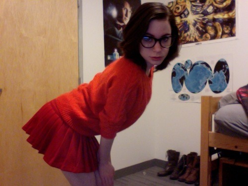 doctorwhoproblems:  my Velma Dinkley cosplay! perfecting it a little bit more in