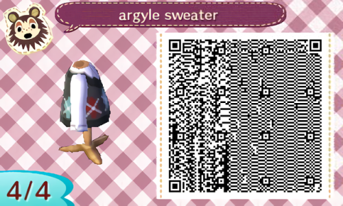 Just a cute argyle sweater, enjoy!