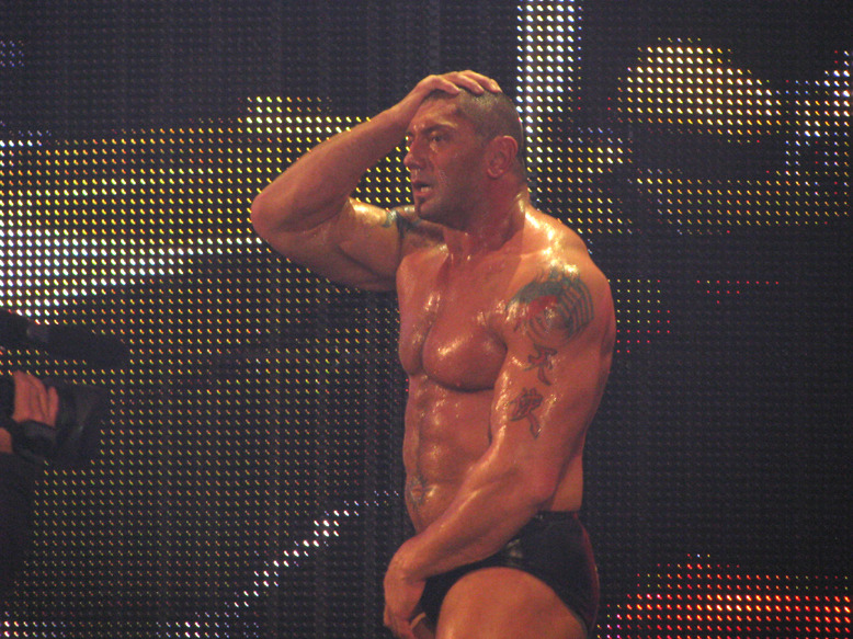 rwfan11:  ….Batista holding his lil’ animal! :-) …….. &ldquo;Can’t