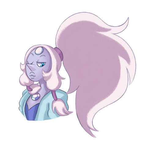 more opal[ID: two digital drawings side by side of opal from steven universe. The one on the left is