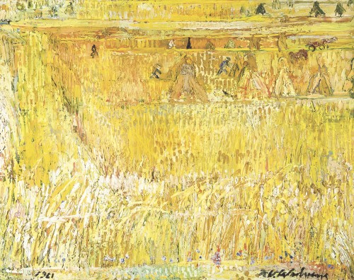 thunderstruck9:Henri-Victor Wolvens (Belgian, 1896-1977), Le blé [Wheat], 1961. Canvas, 80 x 100 cm.