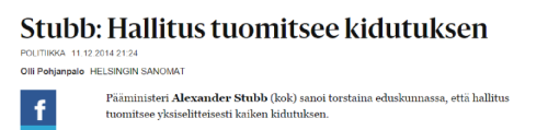 aapanen:  [x]  In short, our prime minister says that trans law won’t get any changes unless ALL the parties agree on it. Fuck you Stubb, you’re a useless piece of shit.