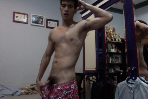 rebelziid:  Asian Cock [ We’ll give him another two medals for showing his manbits to us ]
