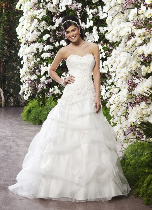 A-line Satin Sweetheart Natural Waist Court Train Lace-up Sleeveless Appliques,Beading,Flowers Weddi