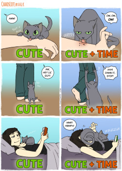 findchaos:  ChaosLife: Cute + Time A lesson we’ll never learn. By A. Stiffler [comics | facebook | twitter] 