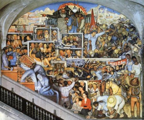 artist-rivera:The World of Today and Tomorrow, 1935, Diego RiveraMedium: fresco