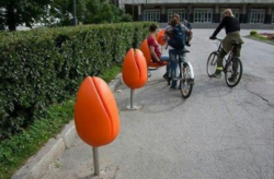 sixpenceee:  Tulip chairs in Eindhoven, Netherlands 