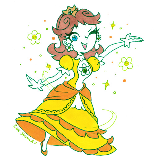 Princess Daisy and Peach doodles