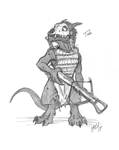 My little terror Toka from my Saturday D&amp;D game. Kobold Gloom Stalker Ranger.He’s so m