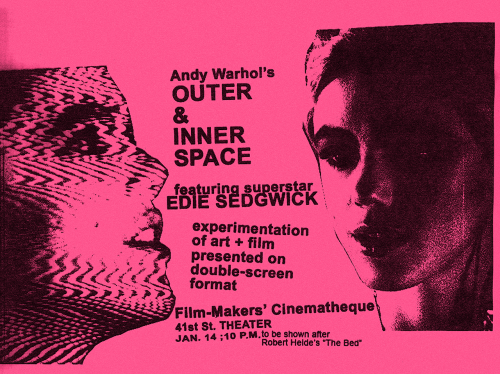 l-o-o-p-y: Andy Warhol’s Outer and Inner Space. Starring Edie Sedgwick, 1966.