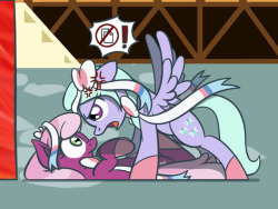 flutterluv: Artist Training Ground Day 10-Draw a pony fighting / Draw a pony grappling.   Meep xD