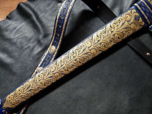  Greetings! I’d like to share my latest completed commission, a scabbard for the Vorpal sword,