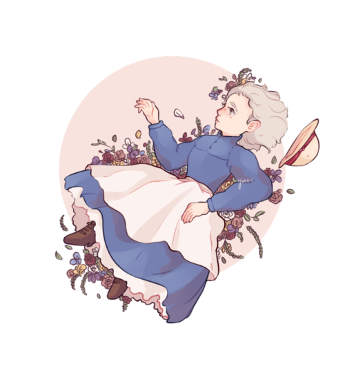 yueu:sophie from howl’s moving castle for @loseyourprettycoloring as first prize in my art raffle !!