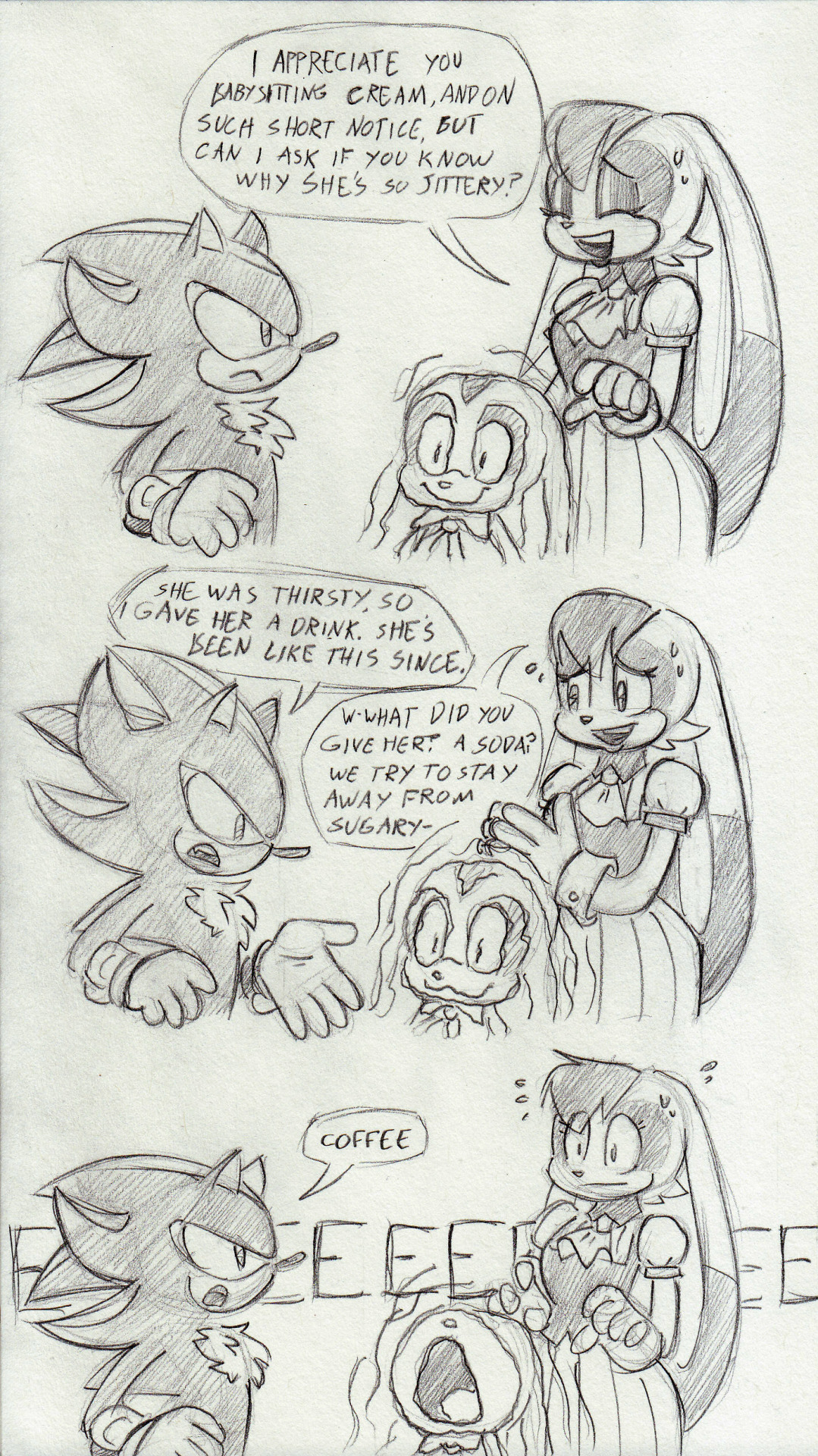 Sonic and cream babysitting