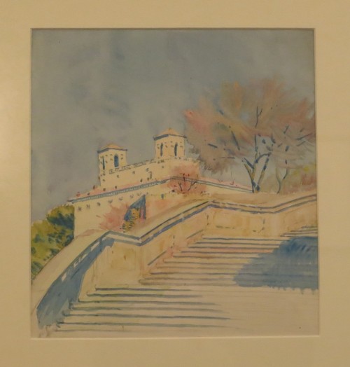 harvard-art-museums-drawings: Steps, Villa Medici, Rome, Denman Waldo Ross, 19th-20th century, Harva