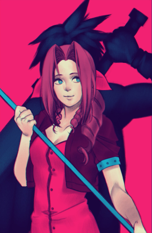 hollyfig: Cloud / Aerith