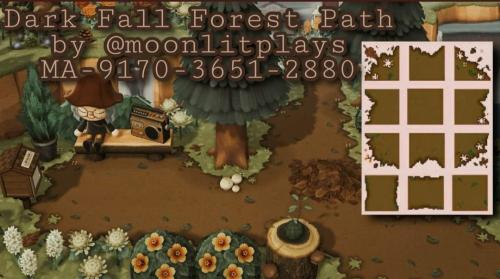 qr-closet:fall forest path in light & dark dirt