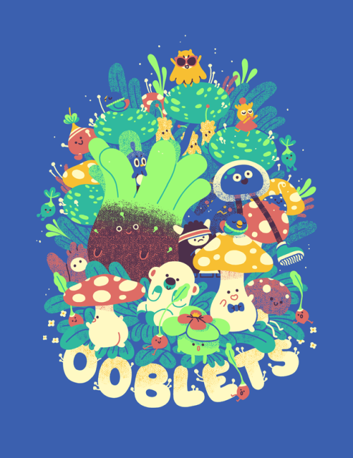 i did an official tee design for upcoming smash hit video game sensation OOBLETS! you can get it now