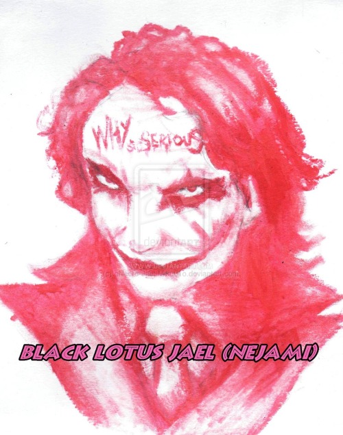 The Joker by oNecro-Jael-Miku01o El Joker, hecho con lapiz labial