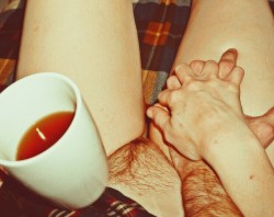 thedharmabum71:  Warm hands. Warm thighs. Hot tea.