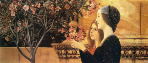 Two Girls with an Oleander (1890), Gustav Klimt