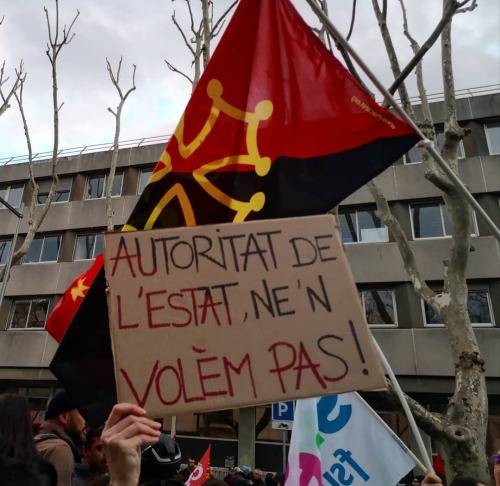 Manifestacion contra l'empleg del 49.3 per la reforma de las retiradas a Montpelhièr.Foto