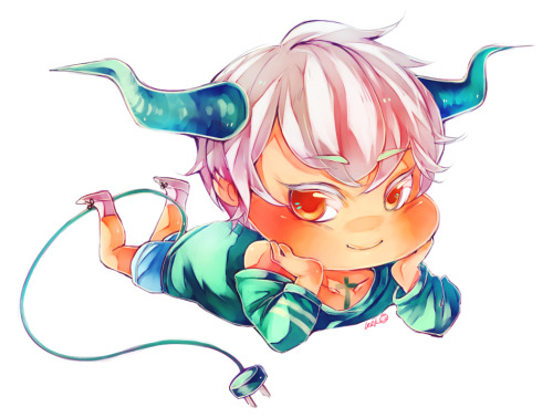 gaia art trade with liquiet!!! colors will burn ur eyes gomen