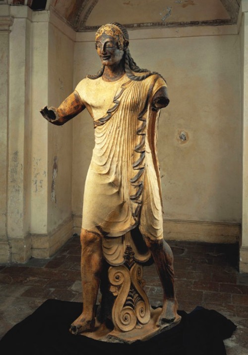 thetraumfabrik: Apollo di Veio - fine VI-inizio V secolo a.C., terracotta, altezza 181 cm. Roma