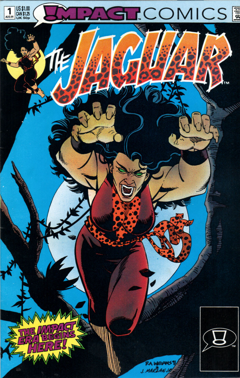 comicbookcovers:  The Jaguar #1, August 1991, cover by David Antoine Williams and